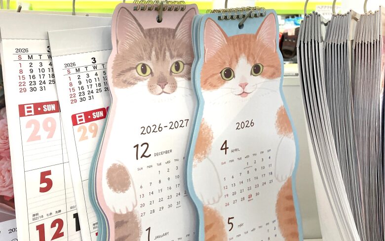 猫イラストカレンダー