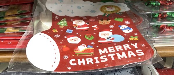 クリスマスソックスビニール袋