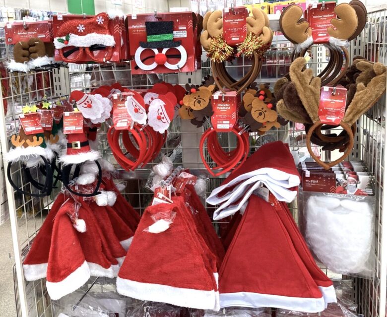 クリスマスコスプレ(メガネ、カチューシャ、帽子)