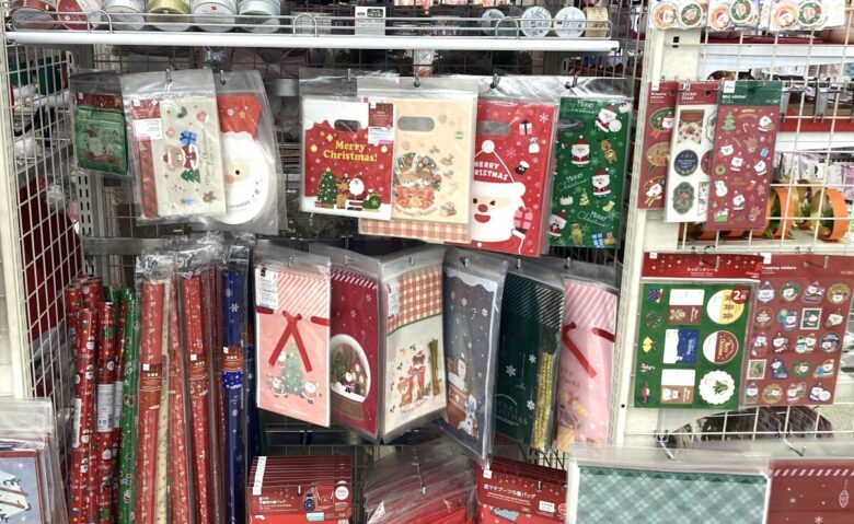 クリスマス袋、シール、包装紙